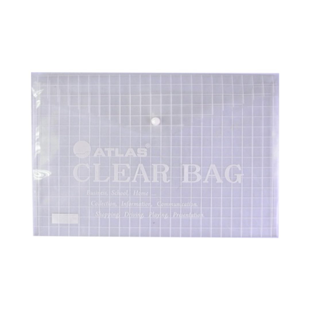 ATLAS DOCUMENT BAG F/S CLEAR